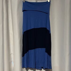 GAP Blue and Black Panel Maxi Skirt